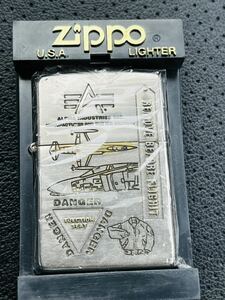 ★新品 未使用品 1995年製 ZIPPO ジッポ ALPHA INDUSTRIES アルファ インダストリーズ MA-1 ミリタリー 軍物 喫煙 USA 送料無料★