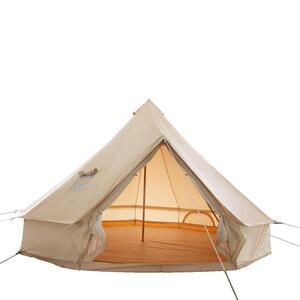 ベルテント4m TC テント ポリコットン キャンプテント 4~8人用　煙突穴付き 多機能 四季適用 アウトドア 撥水 通気 遮光 焚火