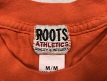 【送料無料】カナダ製 ルーツアスレチックス ROOTS ATHLETICS 半袖Tシャツ メンズ ビーバー ロゴプリント オールド アメカジ M オレンジ_画像2