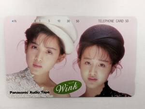 【未使用】 テレホンカード Wink 鈴木早智子 相田翔子 Panasonic Audio Tape アイドル 50度数 テレカ 現状品