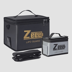 送料無料★Zeee バッテリー セーフティーバッグ 防爆バッグ 難燃性バッグ 大容量バッグ （1ブラック　1シルバー）
