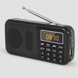 送料無料★J-725 携帯 ラジオ 充電式 ワイドfm FMのみ対応 ラジオ 懐中電灯付き 目覚まし時計機能付き