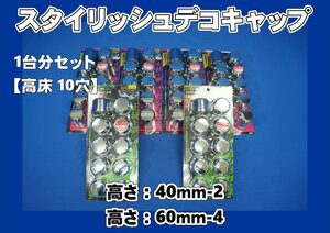 07スーパーグレート高床用 ISO33mm スタイリッシュデコキャップ　ナットキャップ１台分セット