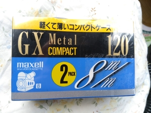 マクセル 8mm テープ　120分　二巻組　メタル　GX Maxell 18627