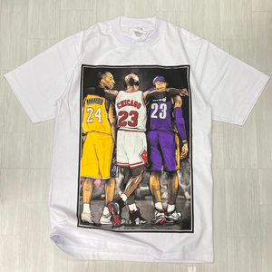 LA発 【M】 LEGENDARY アンダーグラウンド グラフィック ヘビーウェイト 半袖 Tシャツ 白 オーバーサイズ NBA レジェンダリー MANBA KING