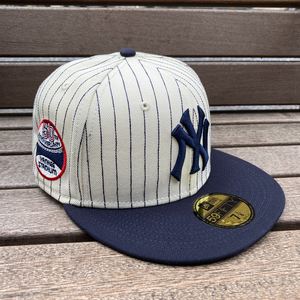 USA限定【7.1/2】Newera ニューエラ 59FIFTY MLB ニューヨーク ヤンキース NY Yankees 50周年記念 ピンストライプ 2トーン Cooperstown 