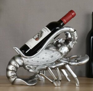 LHH1222* shrimp type wine bottle holder wine rack interior objet d'art sea . shrimp small articles ornament wine wine bottle holder shrimp 