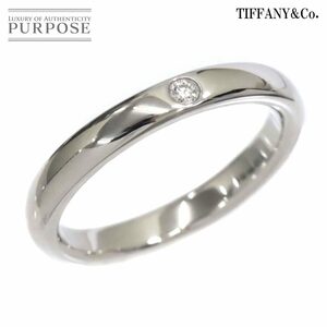 ティファニー TIFFANY&CO. スタッキング 4号 リング ダイヤ 1P Pt プラチナ 指輪 Stacking Ring 90188283