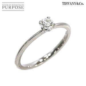 ティファニー TIFFANY&Co. トゥルー ソリティア ダイヤ 0.22ct F/VVS2/3EX 9号 リング Pt プラチナ 指輪 Diamond Ring 【鑑定書】 90188806