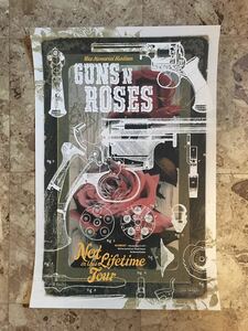 プロモ版リトグラフ GUNS N' ROSES / August 5, 2017 Little Rock / ガンズ・アンド・ローゼズ オリジナル lithograph ポスター