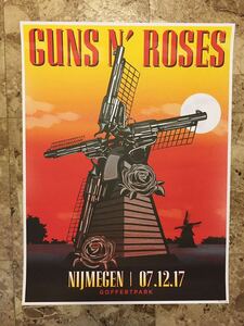 100枚限定リトグラフ GUNS N' ROSES / July 12, 2017 Nijmegen / ガンズ・アンド・ローゼズ オリジナル ドンキホーテ ポスター