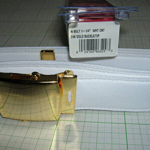 特価SALE！U.S.Navy 製服用 Belt & Buckle(記章無し) White CNT with 24k Gold Buckle & Tip 44" (Vanguard) 在庫限りの画像2