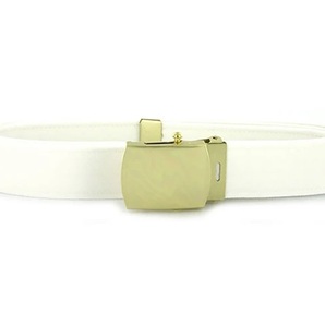 特価SALE！U.S.Navy 製服用 Belt & Buckle(記章無し) White CNT with 24k Gold Buckle & Tip 44" (Vanguard) 在庫限りの画像7