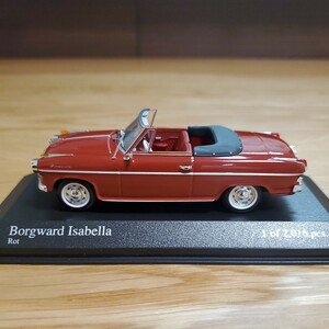 1/43 ミニチャンプス MINICHAMPS ミニカー/Borgward Isabella Cabriolet 1959 Rot/ボルクヴァルト イザベラ カブリオレ レッド
