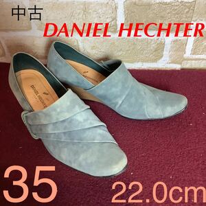 【売り切り!送料無料!】A-86 DANIEL HECHTER!パンプス!グレー!35 22.0cm位!ウェッジソール!おしゃれ!歩きやすい!中古!