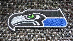  left SH black blue sea hawk ^ new goods NFL Seattle *si- Hawk sSeattleSeahawks embroidery badge # ultra elegant US Western-style clothes DIY# America * american football American football 