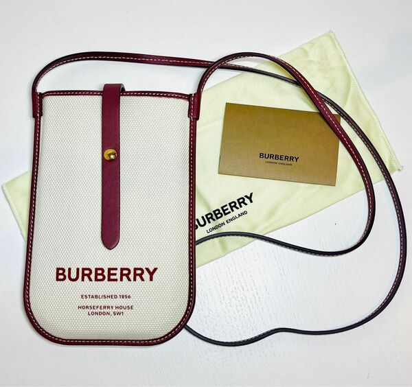 ★本日限定値下げ★ 新品未使用　BURBERRY ホースフェリー キャンバス フォンケース 