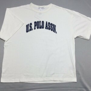 【送料無料】【新品】US.POLO.ASSN メンズ半袖Tシャツ（日本製 ゆったりタイプ） 　M 　　オフホワイト★22246