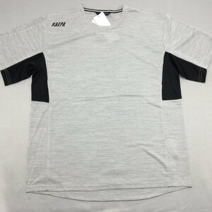 【送料無料】【新品】Kaepa メンズ半袖Tシャツ(メッシュ素材 吸水速乾 UVカット 抗菌防臭）　L　　モクグレー★362233