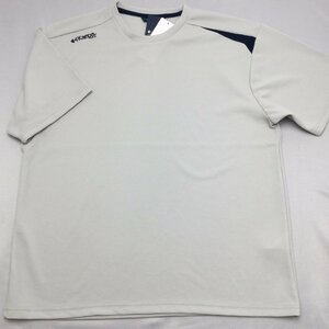 【送料無料】【新品】Kaepa メンズ半袖Tシャツ(ワッフル素材 吸水速乾 UVカット）　LL　2L　　ライトグレー★362244