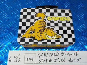 TIN●○GARFIELD　ガーフィールド　ブリキ缶ボックス　缶バッグ　5-6/23（こ）