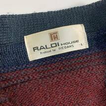 お洒落【RALDI HOUSE】ラルディハウス vintage knit 立体 ニットカーディガン 古着 ヴィンテージ セーター 古着 日本製 ウール_画像7