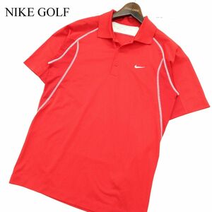 美品★ NIKE GOLF ナイキ ゴルフ 春夏 DRI-FIT 吸水速乾★ ロゴ刺繍 半袖 ストレッチ ポロシャツ Sz.S　メンズ　A3T06194_5#A