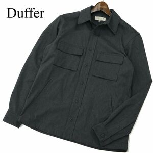 19AW★ Duffer ダファー 通年 ストレッチ★ 長袖 ワーク シャツ Sz.S　メンズ グレー　A3T06288_6#C