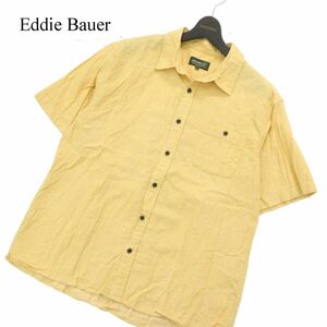 Eddie Bauer エディーバウアー 春夏 麻 リネン&コットン★ 半袖 シャツ Sz.L　メンズ アウトドア　A3T06845_6#A