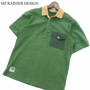 MT.RAINIER DESIGN マウントレイニアデザイン 聖林公司★ 春夏 ポケット切替 半袖 ポロシャツ Sz.S　メンズ　A3T07036_6#A