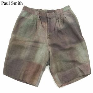 Paul Smith ポールスミス メインライン★ 春夏 ムラ柄 ショート パンツ Sz.M　メンズ 日本製　A3B03022_6#P