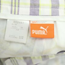 PUMA GOLF プーマ ゴルフ 春夏 ロゴ刺繍★ チェック ストレッチ スラックス ショート パンツ Sz.76　メンズ　A3B03001_6#P_画像7