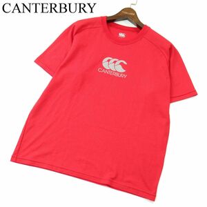 CANTERBURY カンタベリー 春夏 ロゴ★ 半袖 カットソー Tシャツ Sz.L　メンズ ラグビー 赤　A3T07489_6#D