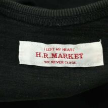 H.R.MARKET ハリウッドランチマーケット 春夏 7分袖★ Uネック カットソー Tシャツ Sz.1　メンズ 黒 日本製　A3T07467_6#D_画像5