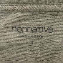 nonnative ノンネイティブ 【ROAMER POLO TEE QS COTTON MARBLE JERSEY】 カットオフ 7分袖 襟付き Tシャツ Sz.1　メンズ　A3T07557_6#A_画像6