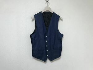  genuine article Urban Research door zURBANRESEARCH DOORS cotton flax Denim linen gilet the best men's suit business suit L blue blue 48