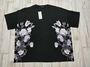 HARE　半袖　Ｔシャツ　花柄　Ｍ/黒/HA020048CS 　ビッグサイズ　mkw.tokyo1574