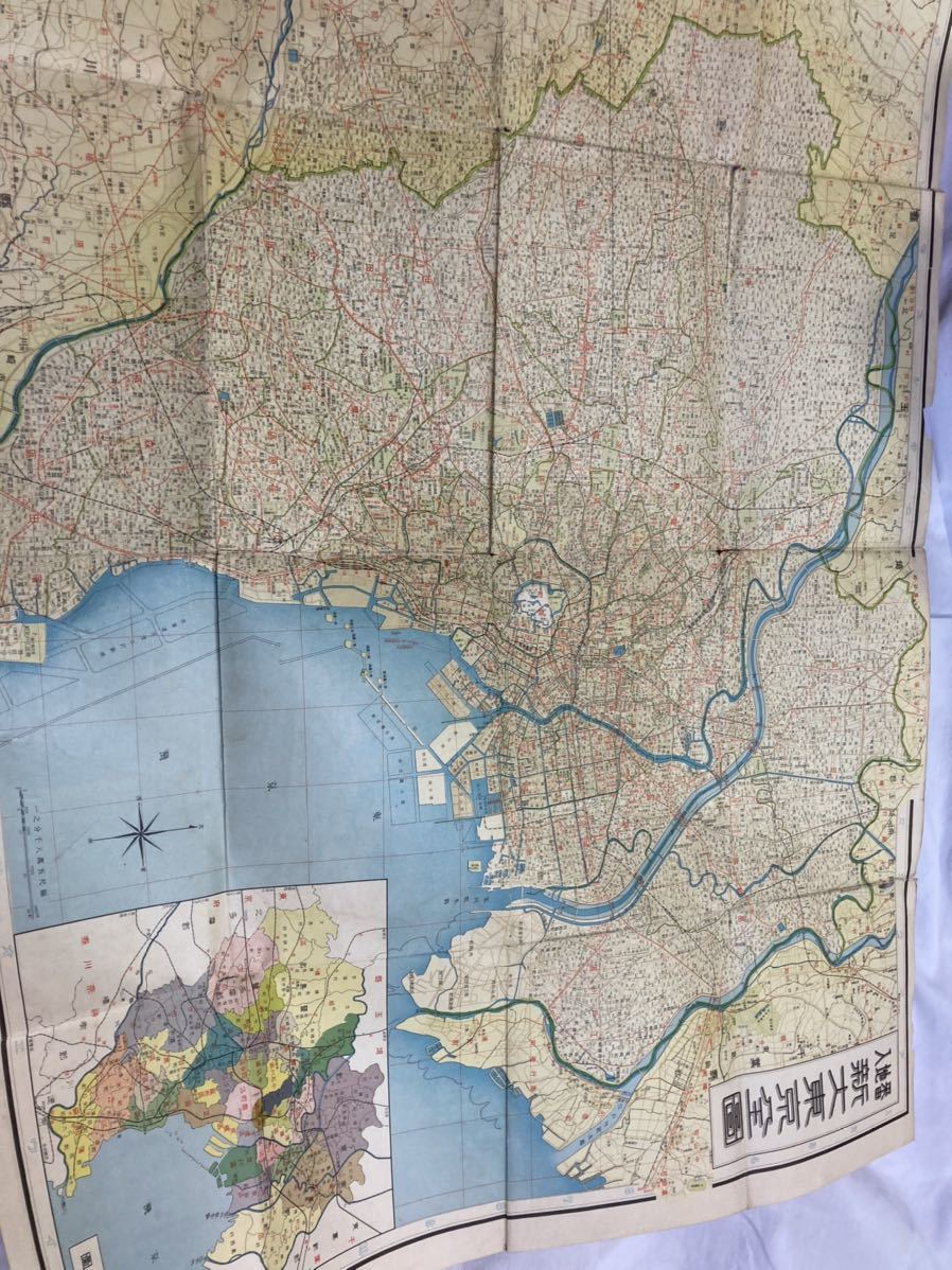 番地入新大東京全図 昭和9年1934年 戦前 古地図 | JChere雅虎拍卖代购