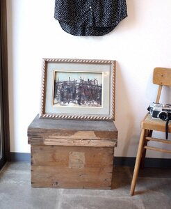 ○宇根本警　油彩画作品　額　海苔の養殖　漁場の風景　広島県呉市出身の画家　独立美術協会　モダン　アート　古道具のgplus広島 2306i