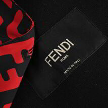 美品 FENDI 2way ズッカ柄 ライナー付き コットンジャージー ジャケット 44 ブラック フェンディ KL4CAHBS97_画像7