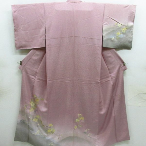 着物10 逸品!! 絹 付下げ 金彩友禅作家【和田光正】金彩 銀彩 雪輪