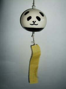 [ new goods unused ]* Panda wind bell * glass made / panda / interior / wind bell