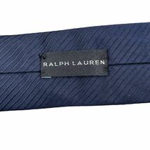 Ralph Lauren Black Label / ラルフローレンブラックレーベル シャドーストライプネクタイ ネイビー イタリア製 シルクサテン_画像5