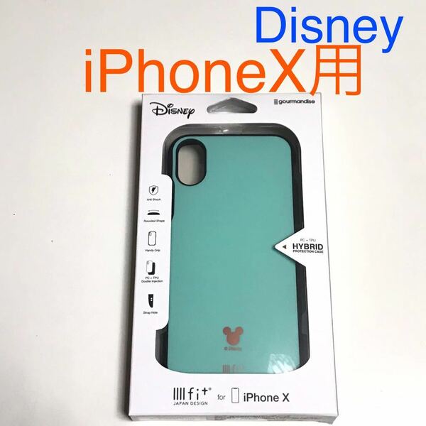 匿名送料込 iPhoneX用カバー 耐衝撃ケース ディズニー Disney ミッキーマウス Mickey Mouse ミニーマウス Minnie Mouse グリーン 緑色/SS4