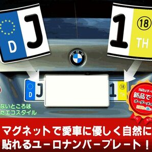 ユーロナンバー　プレート　両端に貼るタイプ　ステッカー　マグネット　吸着シート　選べる3素材　ドイツ　フランス　イタリア　英国