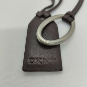 DKNY suitcase name tag leather 