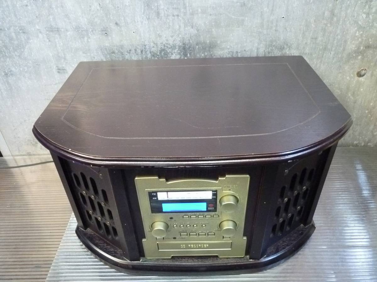 Nzアンティーク調 マルチプレーヤー ラジオ CD カセット