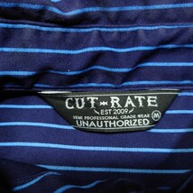 カットレイト　ストライプボタンシャツ　CUTRATE　ワンポイント刺繍_画像6
