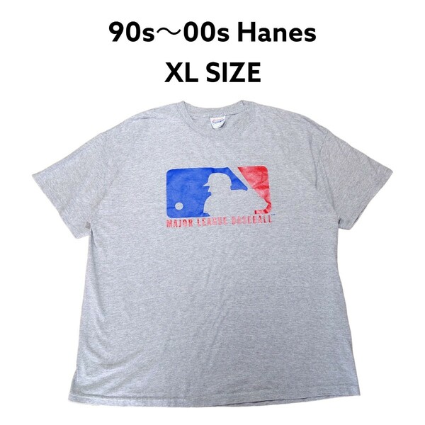 90s 00s Hanes　メジャーリーグ　MLB　ビッグプリント　Tシャツ