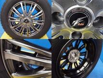 【中古+新品スタッドレス４本セット】Weds Fang 14x5.5J+48 4H100 + グッドイヤー ICENAVI7 175/65R14 キューブ ・フィット等_画像6